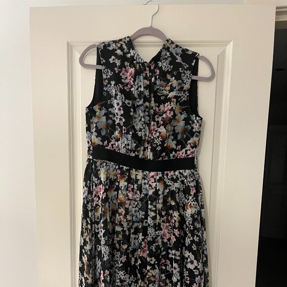 Ted Baker Floral Chiffon Sleeveless Dress (Ted Baker Size 2 / US Size 8) - Picture 1 of 3